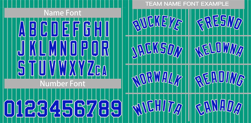 Custom Teal Royal-White Stripe Fashion Authentic Baseball Jersey - Image 3