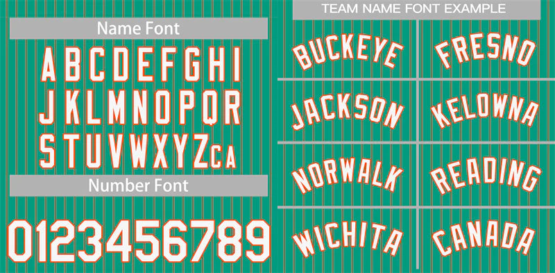 Custom Teal White-Orange Stripe Fashion Authentic Baseball Jersey - Image 3