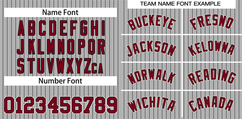 Custom Gray Crimson-White Stripe Fashion Authentic Baseball Jersey - Image 3