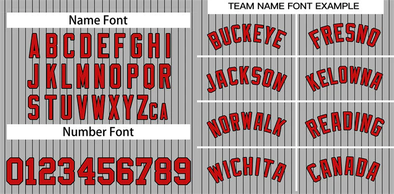 Custom Gray Red-Navy Stripe Fashion Authentic Baseball Jersey - Image 3