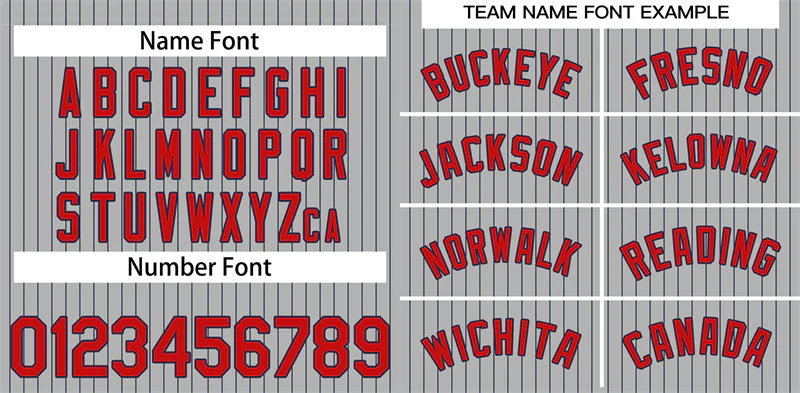 Custom Gray Red-Navy Stripe Fashion Authentic Baseball Jersey - Image 3