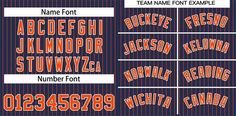Custom Navy Orange-White Stripe Fashion Authentic Baseball Jersey - Image 3