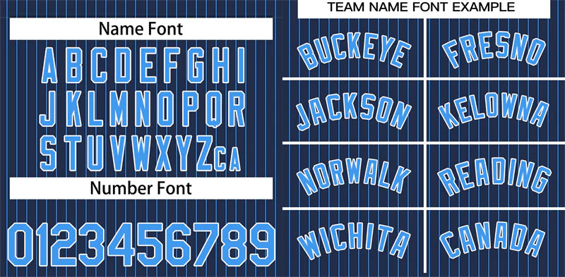 Custom Navy Powder Blue-White Stripe Fashion Authentic Baseball Jersey - Image 3