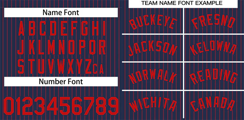 Custom Navy Red Stripe Fashion Authentic Baseball Jersey - Image 3