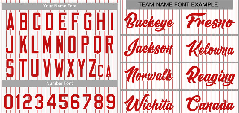 Custom White Red Stripe Fashion Authentic Baseball Jersey - Image 3