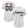 Custom White Black Stripe Fashion Authentic Baseball Jersey