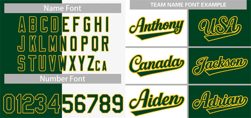 Custom Green White-Gold Split Fashion Authentic Baseball Jersey - Image 3