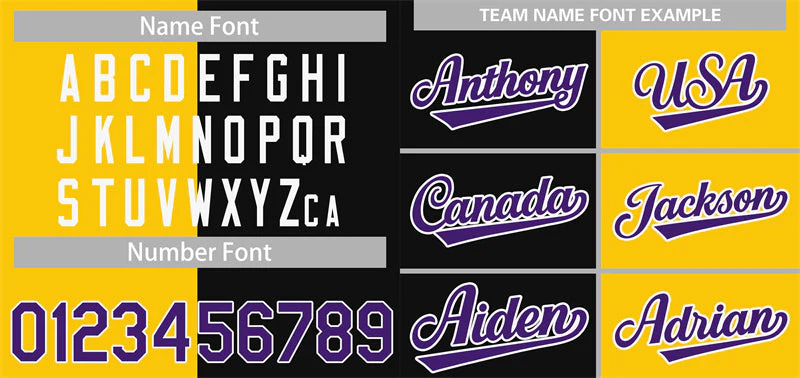 Custom Gold Black-Purple Split Fashion Authentic Baseball Jersey - Image 3