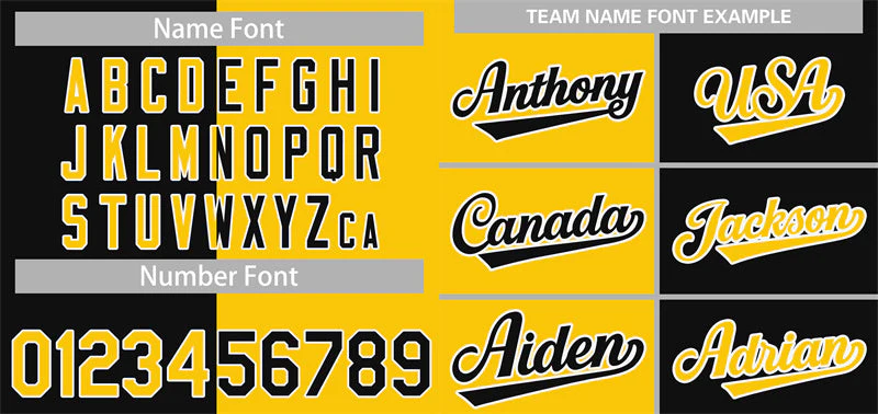 Custom Black Yellow-White Hook Split Fashion Authentic Baseball Jersey - Image 3