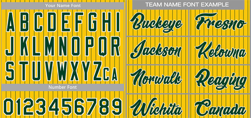 Custom Gold Green-White Stripe Fashion Authentic Baseball Jersey - Image 3