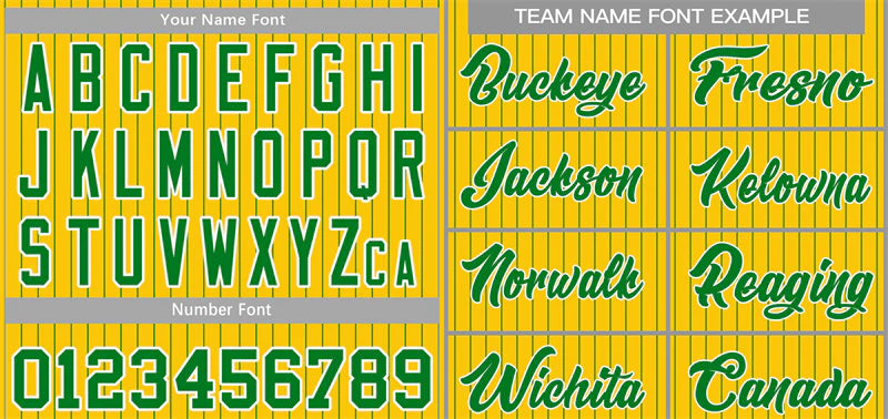 Custom Gold Green-White Stripe Fashion Authentic Baseball Jersey - Image 3