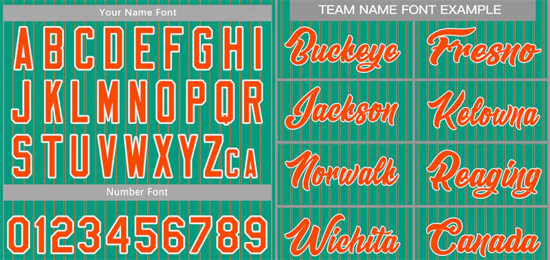 Custom Teal Orange-White Stripe Fashion Authentic Baseball Jersey - Image 3