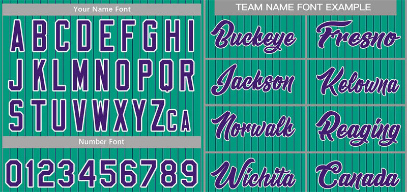 Custom Teal Purple-White Stripe Fashion Authentic Baseball Jersey - Image 3