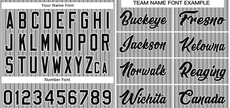 Custom Gray Balck-White Stripe Fashion Authentic Baseball Jersey - Image 3