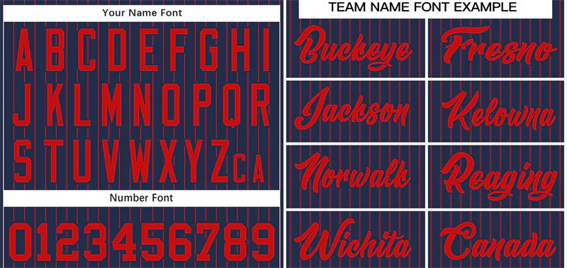 Custom Navy Red Stripe Fashion Authentic Baseball Jersey - Image 3