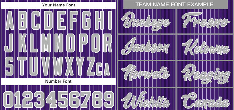 Custom Purple Gray-White Stripe Fashion Authentic Baseball Jersey - Image 3