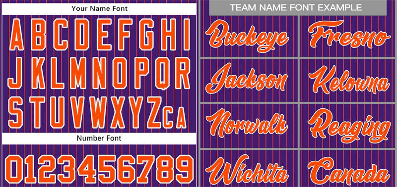 Custom Purple Orange-White Stripe Fashion Authentic Baseball Jersey - Image 3