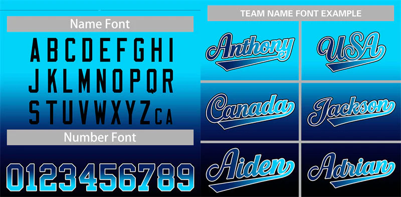 Custom Powder Blue Navy-Black Gradient Fashion Authentic Baseball Jersey - Image 3