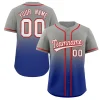 Custom Gray Royal Gradient Fashion Authentic Baseball Jersey