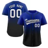 Custom Royal Black Gradient Fashion Authentic Baseball Jersey