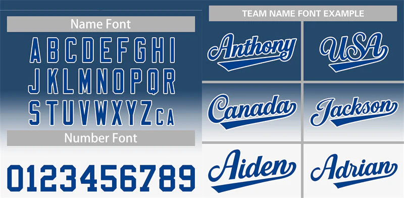Custom Blue White Gradient Fashion Authentic Baseball Jersey - Image 3