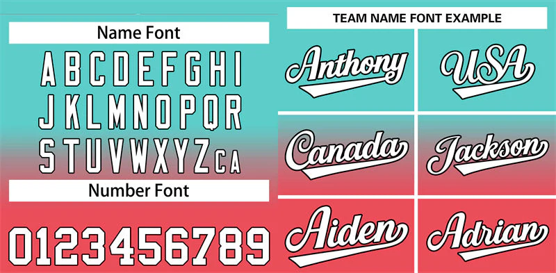 Custom Aqua Light Red Gradient Fashion Authentic Baseball Jersey - Image 3