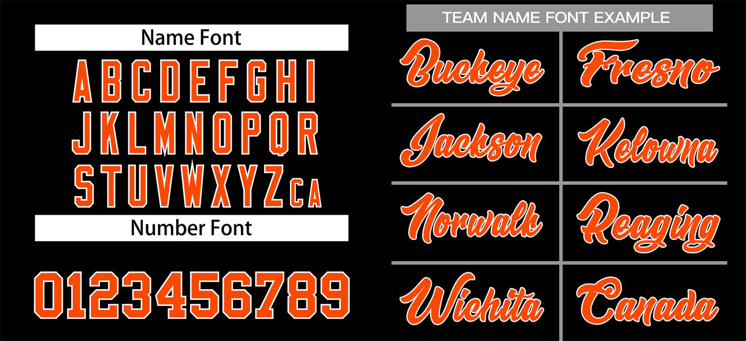 Custom Black Orange-White Classic Style Authentic Baseball Jersey - Image 3