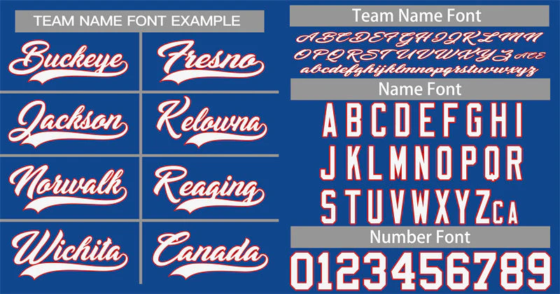 Custom Royal White-Red Classic Style Authentic Baseball Jersey - Image 3