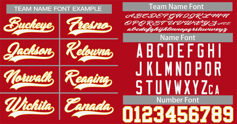 Custom Red White-Gold Classic Style Authentic Baseball Jersey - Image 3