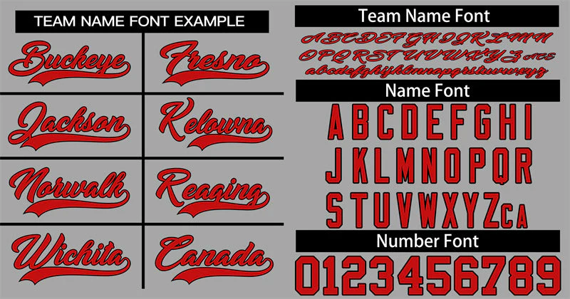 Custom Gray Red-Black Classic Style Authentic Baseball Jersey - Image 3