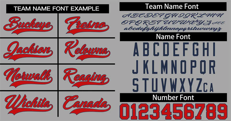Custom Gray Red-Navy Classic Style Authentic Baseball Jersey - Image 3