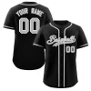 Custom Black Gray-White Classic Style Authentic Baseball Jersey