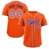Custom Orange Royal-White Classic Style Authentic Baseball Jersey