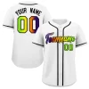 Custom White Black-Green Gradient Fashion Authentic Baseball Jersey