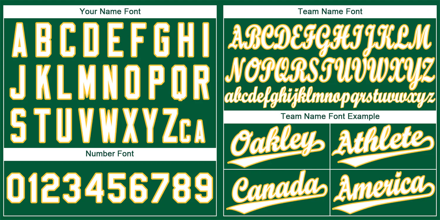 Custom Green White-Gold Classic Style Authentic Baseball Jersey - Image 3