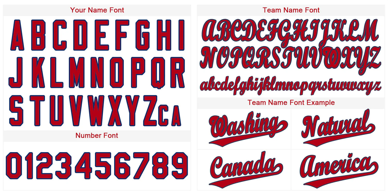 Custom White Red-Navy Classic Style Authentic Baseball Jersey - Image 3