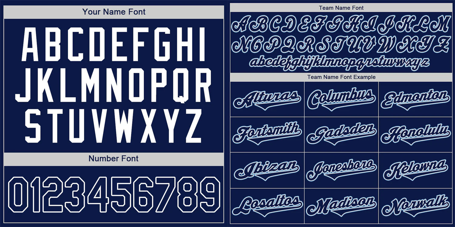 Custom Navy Navy-Powder Blue Classic Style Authentic Baseball Jersey - Image 3