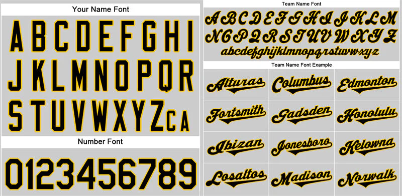 Custom Gray Black-Gold Classic Style Authentic Baseball Jersey - Image 3