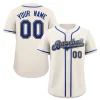 Custom Cream Royal-Gold Classic Style Authentic Baseball Jersey