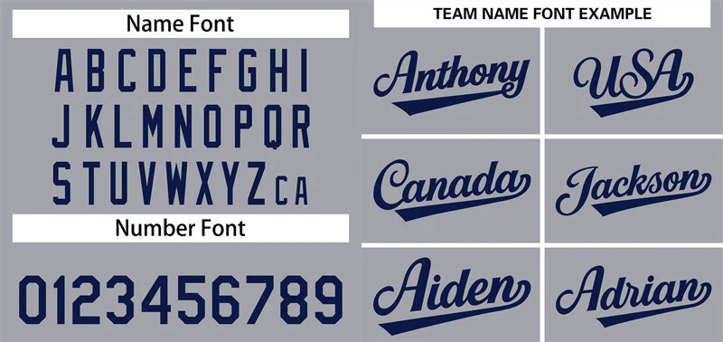 Custom Gray Navy Solider Classic Style Authentic Baseball Jersey - Image 3