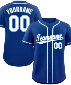 Custom Royal White-Light Blue Classic Style Authentic Baseball Jersey