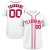 Custom White Red-Navy Classic Style Authentic Baseball Jersey