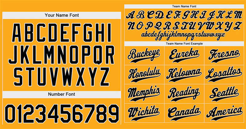 Custom Yellow Black-White Hook Classic Style Authentic Baseball Jersey - Image 3