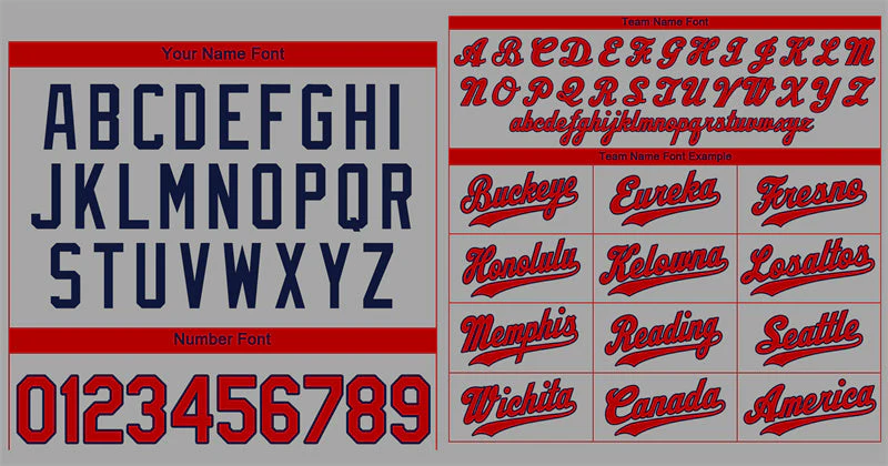 Custom Gray Red-Navy Hook Classic Style Authentic Baseball Jersey - Image 3