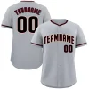 Custom Gray Black-Cream Bull Classic Style Authentic Baseball Jersey