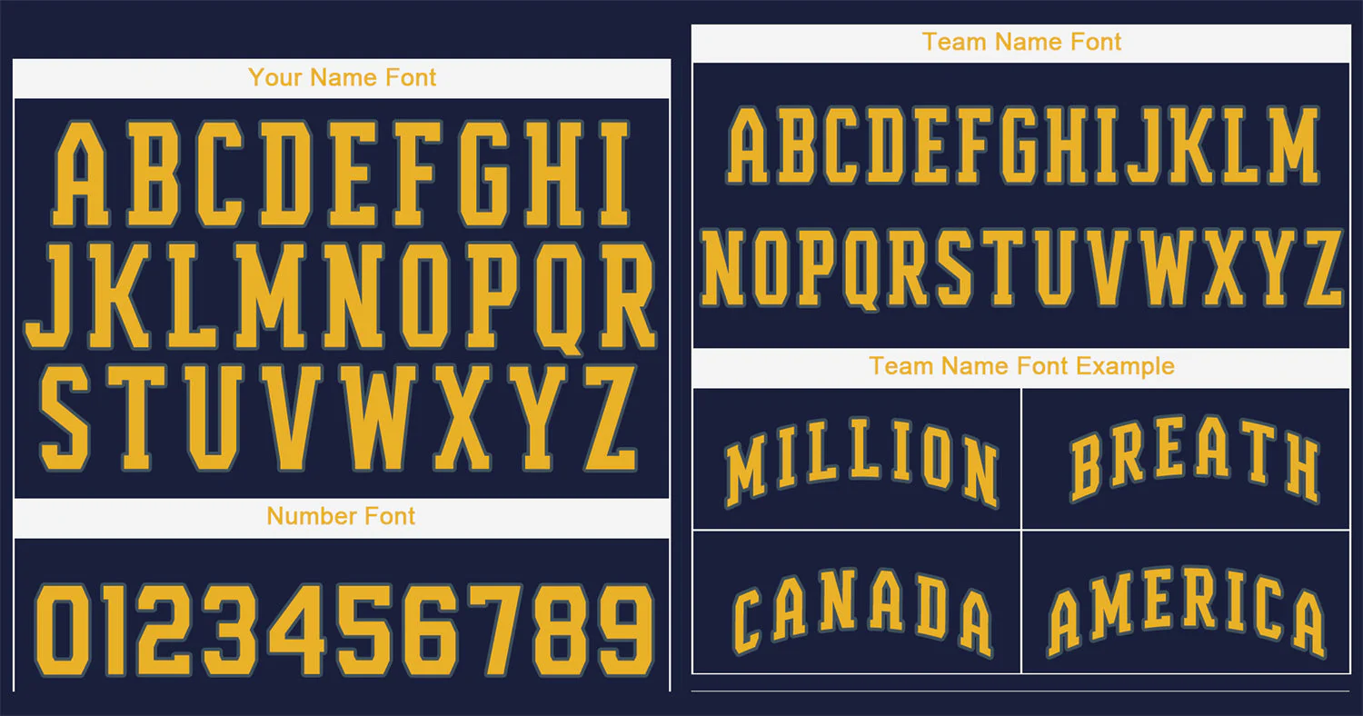 Custom Navy Yellow Classic Style Authentic Baseball Jersey - Image 3