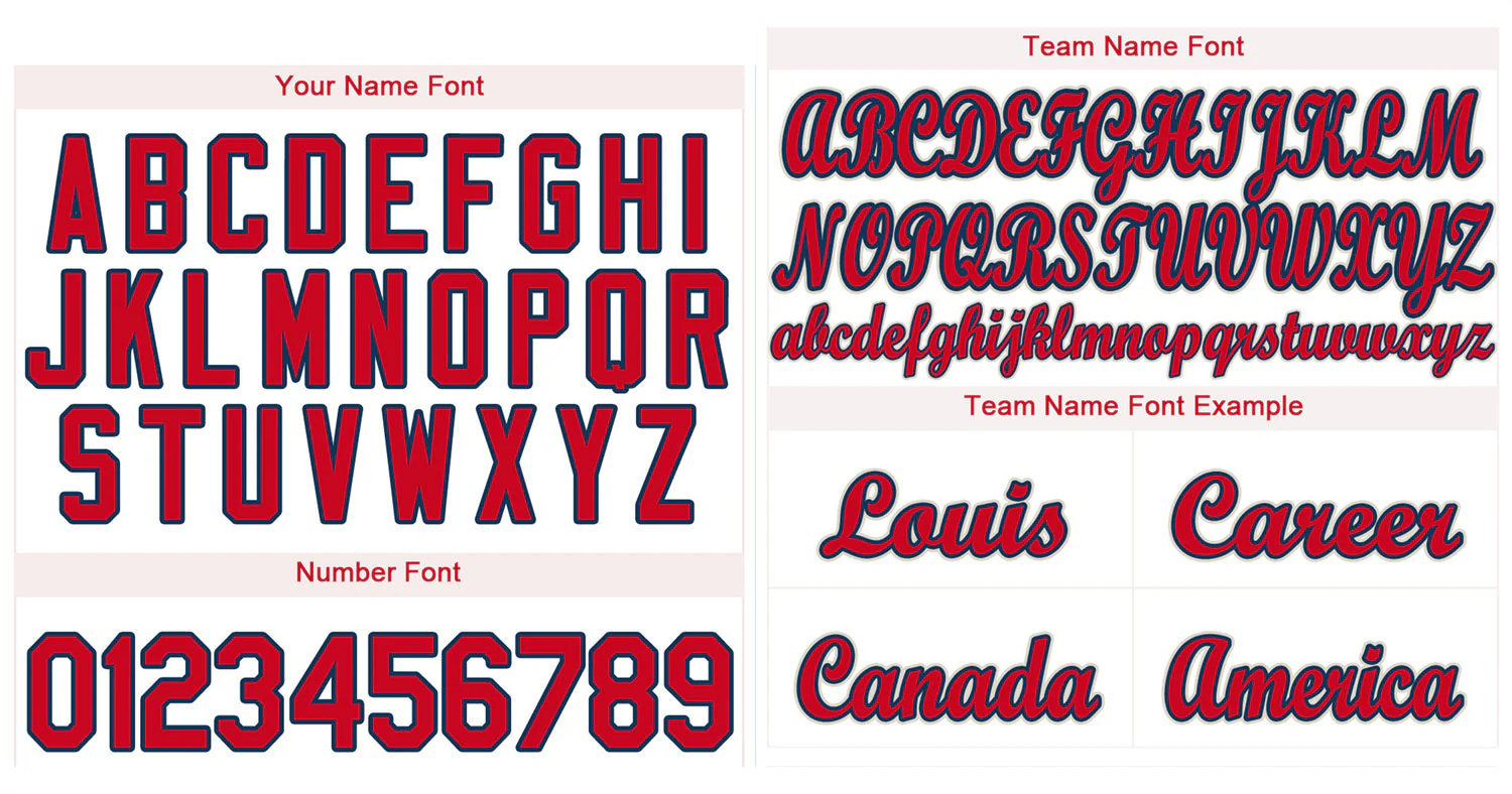 Custom Cream Red-Navy Classic Style Authentic Baseball Jersey - Image 3