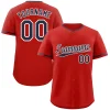 Custom Red Navy-White Classic Style Authentic Baseball Jersey