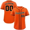 Custom Orange Black-Old Gold Classic Style Authentic Baseball Jersey