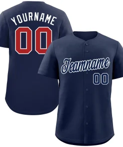 Custom Navy Navy-White Classic Style Authentic Baseball Jersey